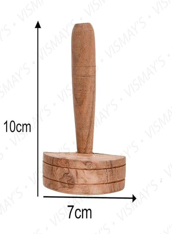 VISMAY'S Wooden Paratha Sek Masher chapati Presser Paratha Sekni Paratha Presser for Cooking Paratha's - Set of 1 Piece - Image 3